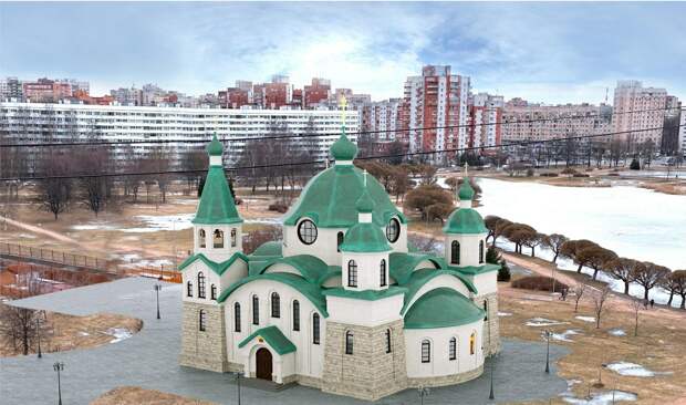 КГА показал будущий храм на Демьяна Бедного