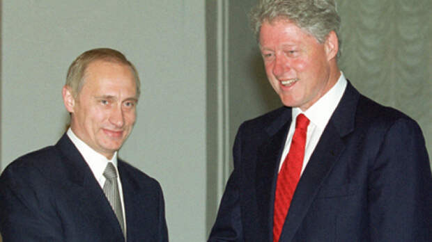 Владимир Путин и Билл Клинтон. 2000 год