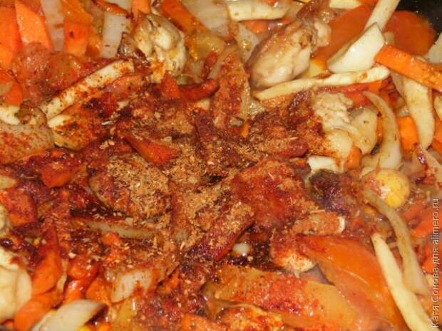 Курица с бобами