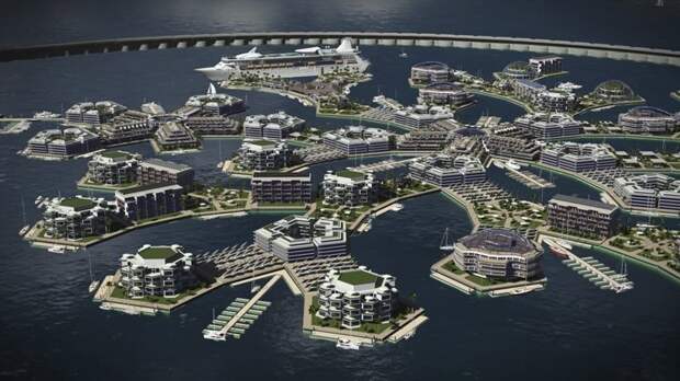 Проект уже получил одобрение правительства Французской Полинезии будущее, город, идея, мир, океан, проект, строительство