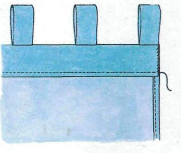 Как сшить шторы самостоятельно. Изготовление занавесок на петлях.