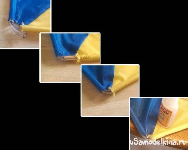 Воздушный змей из ткани (без шитья)