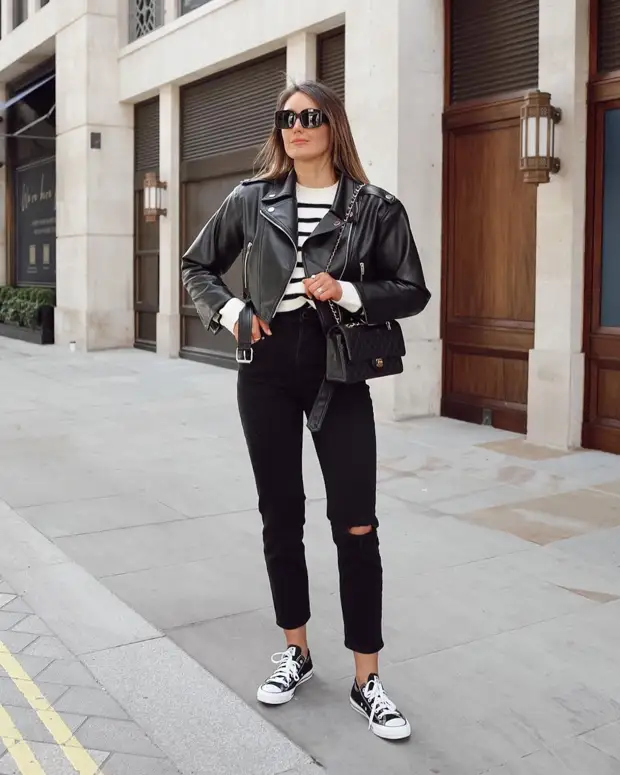 С чем носить кожаную косуху: 11 самых модных идей