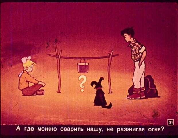 Диафильм вместо учебника по географии