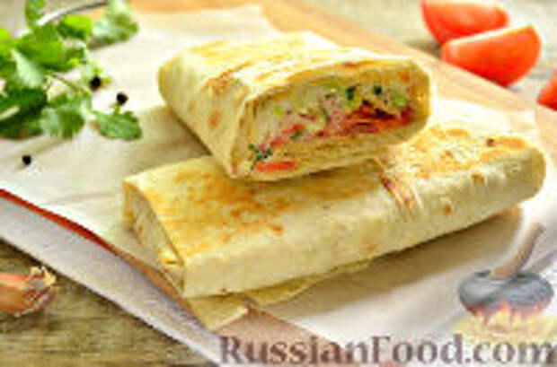Фото к рецепту: Шаурма с курицей