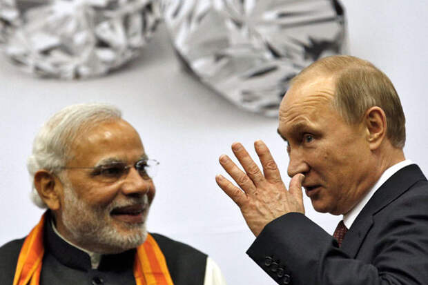 Нарендра Моди и Владимир Путин