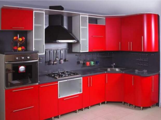 Колористика, Дизайн кухни, Цвет в интерьере, Цвет в дизайне кухни, Красный в интерьере