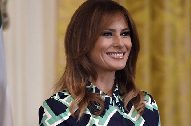 Мелания и Дональд Трамп на встрече с премьер-министром Ирландии в Белом доме