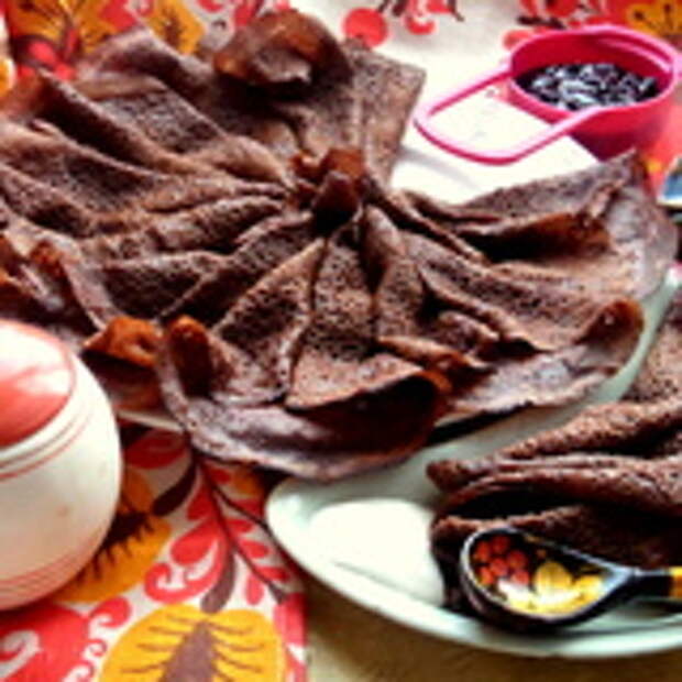 Шоколадно-овсяные блины