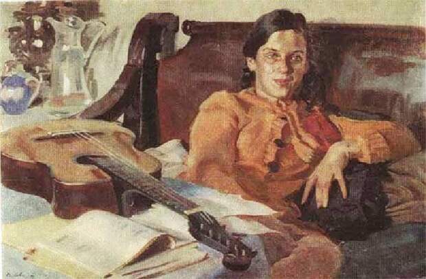 Портрет гитаристки Евгении Макеевой. Рязанский областной художественный музей. Автор: Василий Сварог. Портрет гитаристки Евгении Макеевой. Рязанский областной художественный музей. Автор: Василий Сварог.