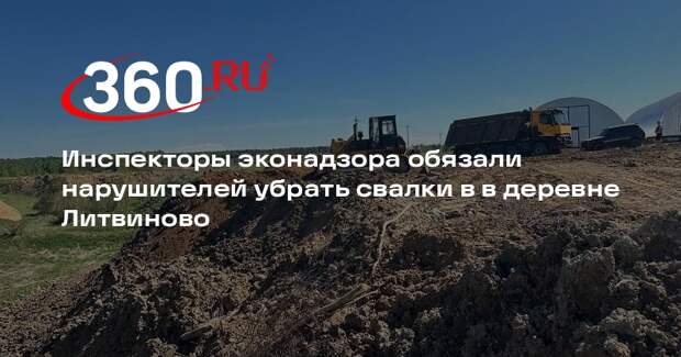 Инспекторы эконадзора обязали нарушителей убрать свалки в в деревне Литвиново