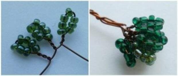 Фиалки из бисера (мастер-класс)