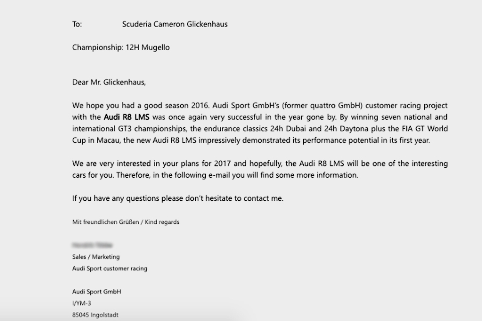 Scuderia Cameron Glickenhaus ответила отказом на предложение Audi