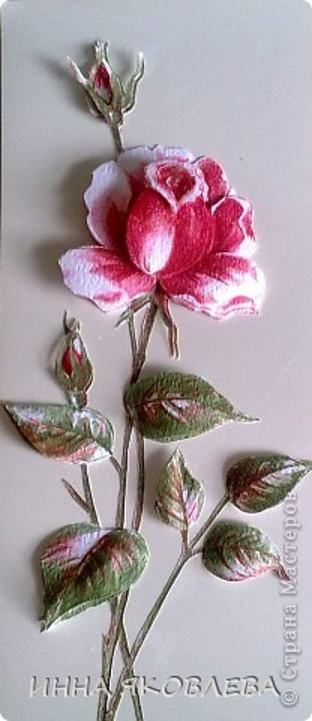 3D  роза из обоев.  фото 1