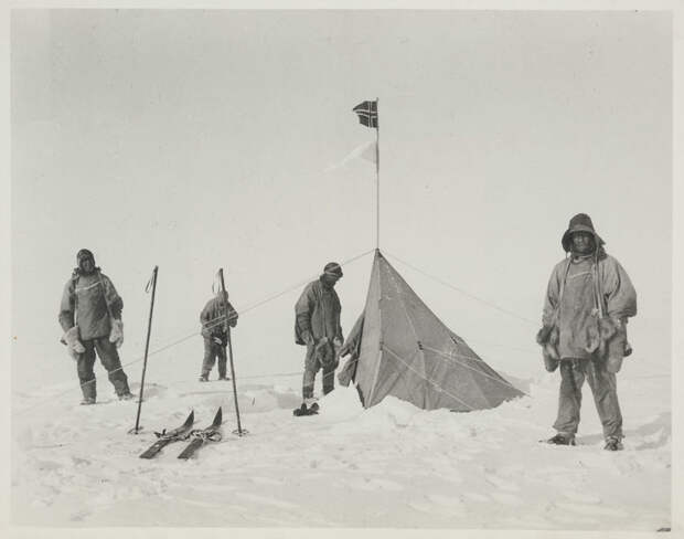 Палатка Руаля Амундсена на Южном полюсе исследования, исторические фотографии, последний поход, экспедиция, южный полюс