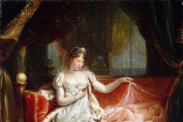 Императрица Мария-Луиза со спящим королем Римским