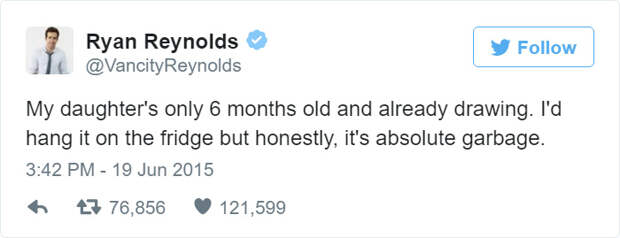 Funny Ryan Reynolds Tweets