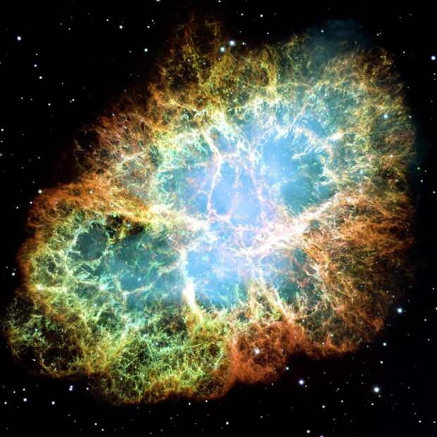 Крабовидная туманность (М1) - газообразная туманность в созвездии Тельца hubble, космические объекты, космос, хаббл