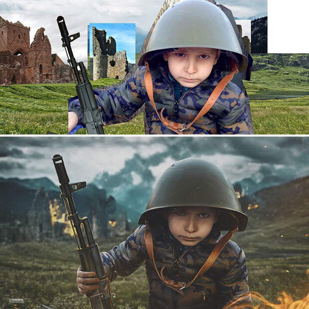 Искусство российского мастера фотошопа взорвет вам мозг! до и после, фотошоп, художник