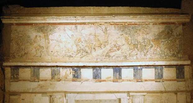 Сцена охоты из гробницы в Вергине. IV в. до н.э.
