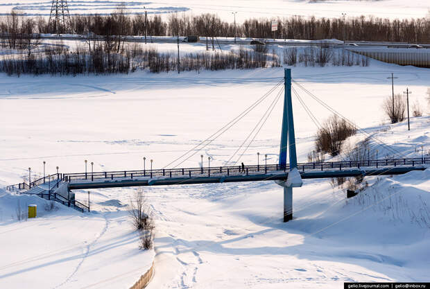 Пешеходный вантовый мост через Сайму