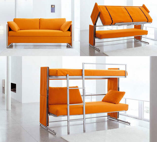 Шкаф кровать трансформер 3 в 1. Умная мебель экономящая пространство в квартире (37 фото + 1 видео) дизайн, интерьер, креатив, мебель, фото