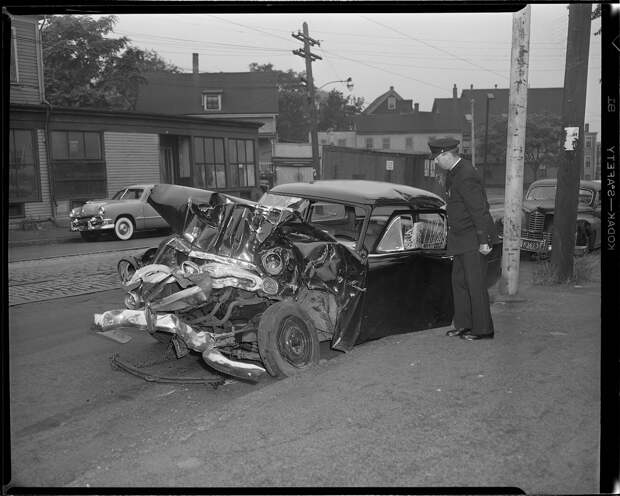 Фото подборка аварий на дорогах Америки в 1930—1950 годах