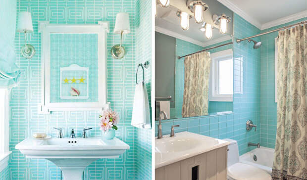 Картинки по запросу ванная комната бирюзового цвета