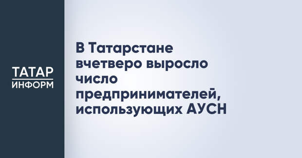 В Татарстане вчетверо выросло число предпринимателей, использующих АУСН