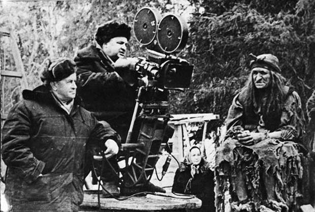 На съемках фильма «Морозко», 1964 история, советское кино, фото со съёмок