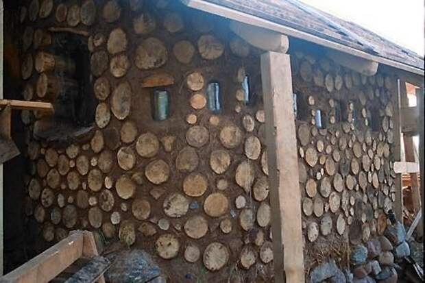 Дом из дров дом, интересное, стройка