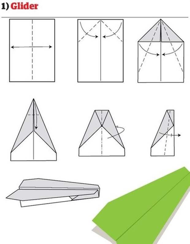 10 отличных моделей бумажных самолетиков