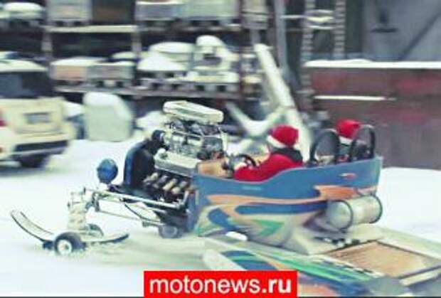 Сани с двигателем V8