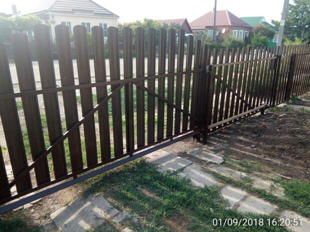 Самодельные откатные ворота