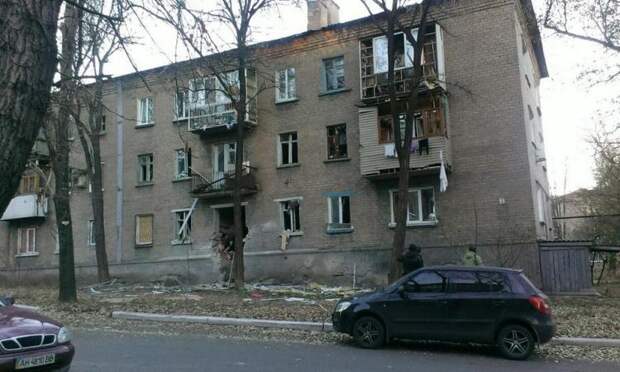 Донецк после обстрела