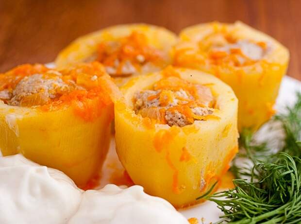 фаршированная картошка с фаршем