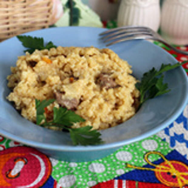 Пшенная каша с мясом