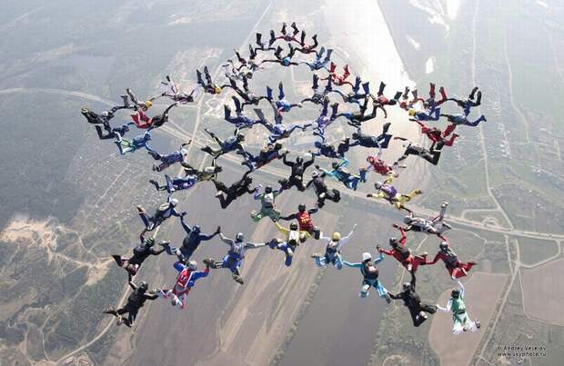 parachutes07 Самые впечатляющие фигуры парашютного спорта