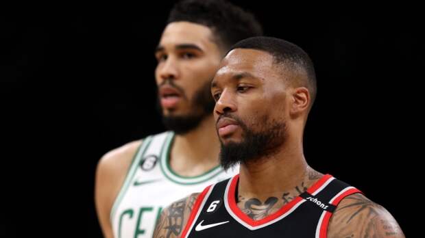 Jayson Tatum and Damian Lillard