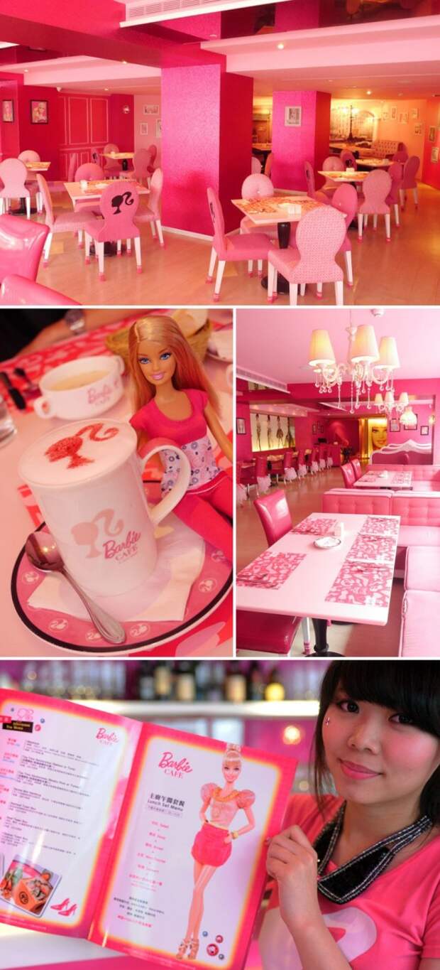 Кафе Barbie, Тайбэй, Тайвань  мир, подборка, ресторан