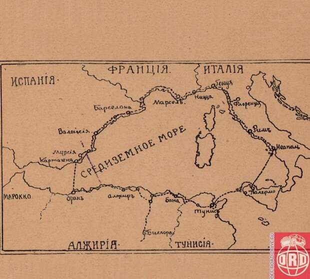 Маршрут поездки по Африке из книги Евгения Кузьмина