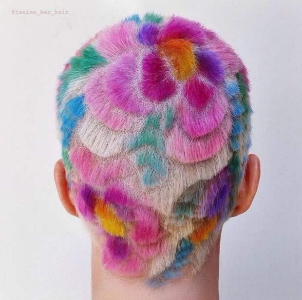 Rainbow Hair Carving