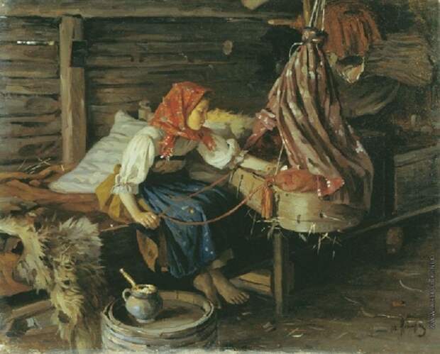 Няня. (1913). Автор: Игнатьев Михаил Иванович.