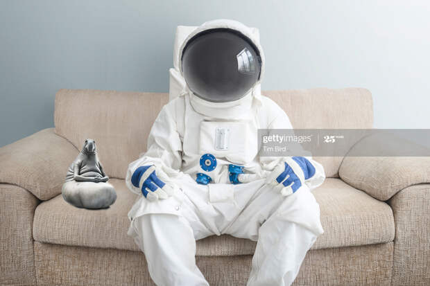Astronaut on sofa