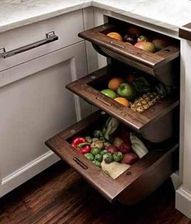 ящики для овощей на кухне