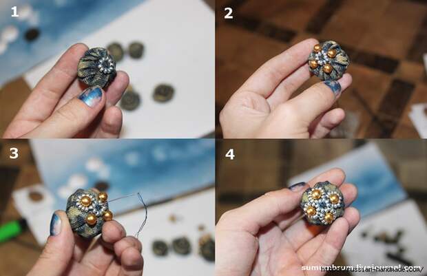 Джинсовое ожерелье из ракушек, бисера и бусин (13) (700x453, 203Kb)