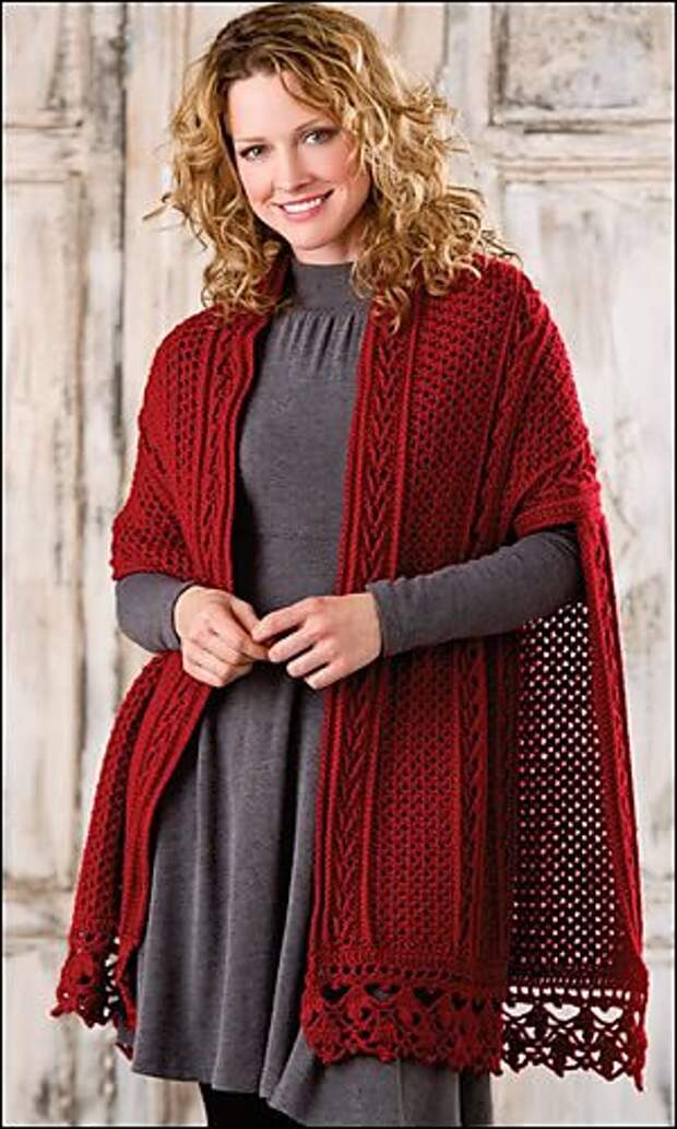 Oh, my goodness! This a *crocheted* shawl. It's beautiful! The pattern is on Ravelry.: 