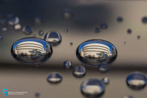 фото города в капле воды 