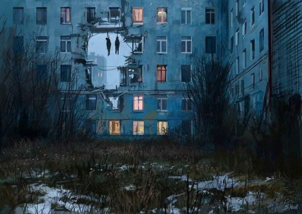 Австрийский художник создает кошмарные иллюстрации, от которых пробирает до самых костей