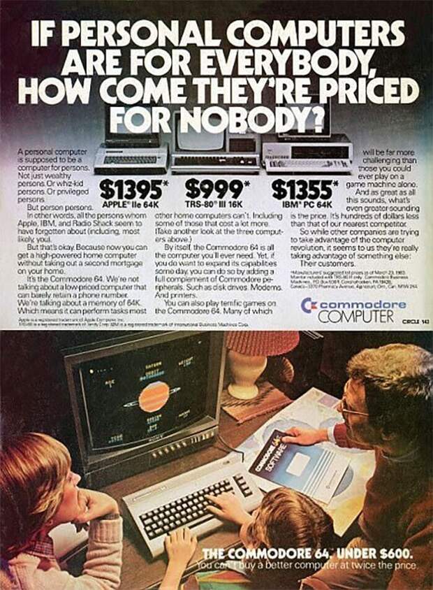 Персональный компьютер Commodore - $600 Персональный компьютер Commodore - $600